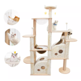 thumbnail image 1 of Mueble Para Gatos Pet King Products Rascador Juguete Árbol Casa Color Beige 172 Cm, 1 of 1
