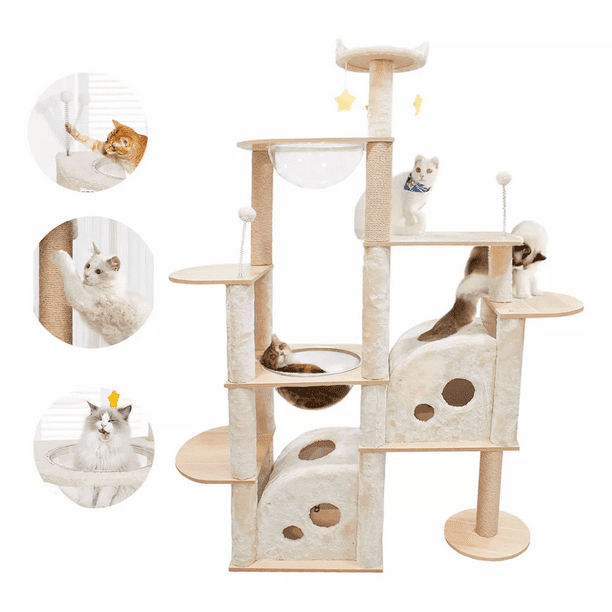 Mueble Para Gatos Pet King Products Rascador Juguete Árbol Casa