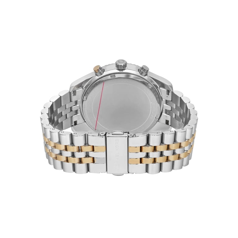New Michael Kors Lexington Steel Chronograph Silver Dial Quartz