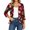 Wine, variant on EANJE Women Christmas Graphic Open Front Cardigan, 3/4 Sleeve Loose Lightweight Shrug, Casual Printed Thin Knit Layering Top Multicolor M
