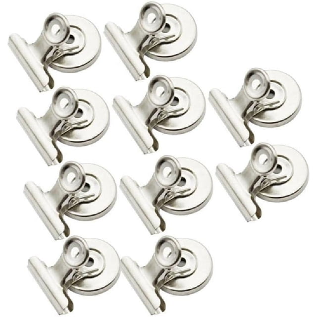 10 Pcs Magnetic Clips, Heavy Duty Fridge Magnets Clips for Photos, Whiteboard, and Documents