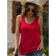 thumbnail image 4 of Women V Neck Tank Tops Ribbed Sleeveless Casual Tops Shirts, 4 of 7
