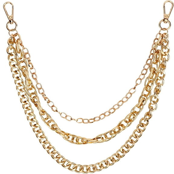 DESIGNICE Punk Jeans Chain, Gold Pocket Pants Trousers Wallet Chain for Men Women Key Chain Unisex Accessory