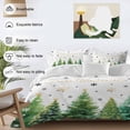 thumbnail image 3 of Frohe Weihnachten Bedding Duvet Cover Set Full Size 4 Pieces Christmas Tree Snowflake Winter White Bedding Set with Zipper Closure, 1 Comforter Cover 86x86 Inches 1 Flat Sheet & 2 Pillow Cases, 3 of 7