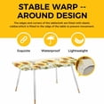 thumbnail image 4 of Farm Sunflowers Table Cloths for 8 Foot Rectangle Tables, Retro Flowers Butterfly Botanical Beige Patio Waterproof Elastic Fitted Tablecloths, Washable Rectangular Table Cover for Camping, 4 of 8