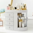 thumbnail image 1 of Organizador de maquillaje con 4 cajones, porta cosméticos y esmalte de uñas, lápiz labial, kit de maquillaje acrílico, transparente, 1 of 8