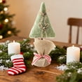 thumbnail image 4 of Hometravel Felt Christmas Tree Tablecloth, Bells Bow Decorative Table Cover, Holiday Scene Setup Decor for Mantle Shelf Display, 4 of 6