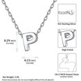 thumbnail image 2 of 1 gargantilla con letra P inicial para mujer, plata de ley 925/chapado en oro, joyería con nombre y monograma, 2 of 5