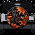 thumbnail image 1 of Floral African Authentic Flowers Pattern Polyester Universal Spare Wheel Tire Cover Wheel Covers for Trailer RV SUV Truck Camper, 1 of 5