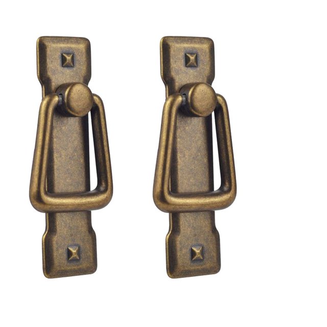 Tiradores de anillo de gabinete 2pcs Perillas de pequeña sala Creativo Cajón Puerta Armario Tiradores Tiradores Magideal Tiradores de anillo de gabinete