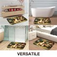 thumbnail image 2 of 1pc Three Rabbits in a Garden Absorbent Non-Slip Bathroom Thickened Flannel Rug Decor,Soft,Quick Drying,Suitable For Indoor/outdoor Use,Bathrooms,Bedrooms,Kitchens,Terrace,Laundry Rooms,16"x24", 2 of 9