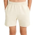 thumbnail image 3 of Babcutegg Boys Girls Solid Color Casual Shorts Lightweight Summer Clothes with Elastic Waist and Drawstring White Size 7-8, 3 of 7
