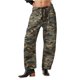 thumbnail image 1 of Pantalones vaqueros de pierna ancha for mujer, cintura alta, elásticos, pierna recta, holgados, con cordón, 1 of 7