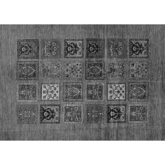Ahgly Company Indoor Rectangle Abstract Gray Modern Area Rugs, 2' x 3'