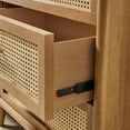 thumbnail image 3 of Better Homes & Gardens Springwood Caning 3-Drawer Nightstand with USB, Light Honey finish, 3 of 9