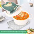 thumbnail image 3 of Yayeee Pot Holders Kitchen Heat Resistant with Pocket 7"x9.8" Cotton Oven Cooking Hot Pads, Beige Martini, 3 of 7