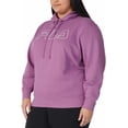 thumbnail image 2 of Fila Womens Midweight Fleece Pullover Logo Hoodie (US, Alpha, XX-Large, Regular, Regular, Mulberry), 2 of 7