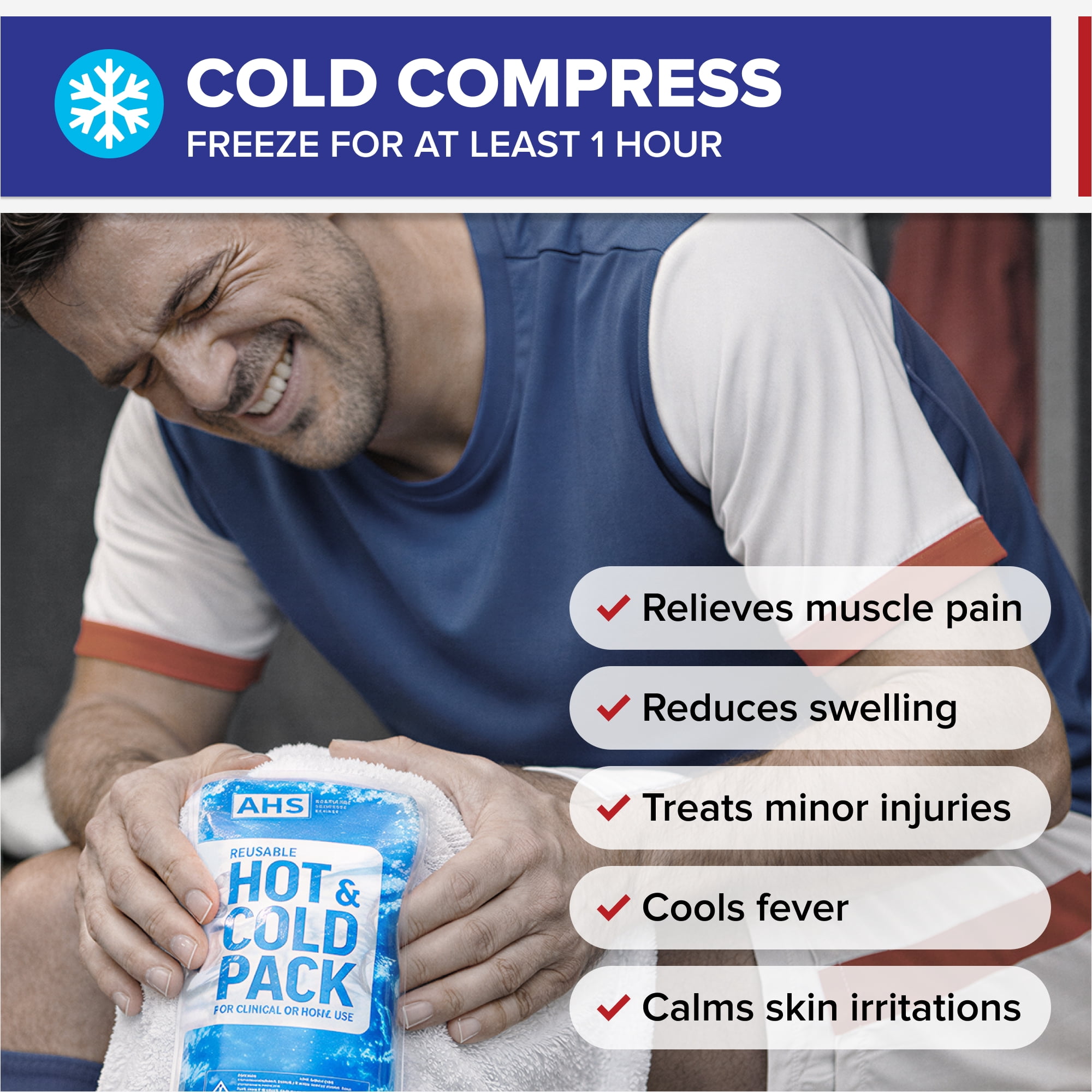 American Hospital Supply | Reusable Hot and Cold Pack | Case of 12 Pairs (24 Each)