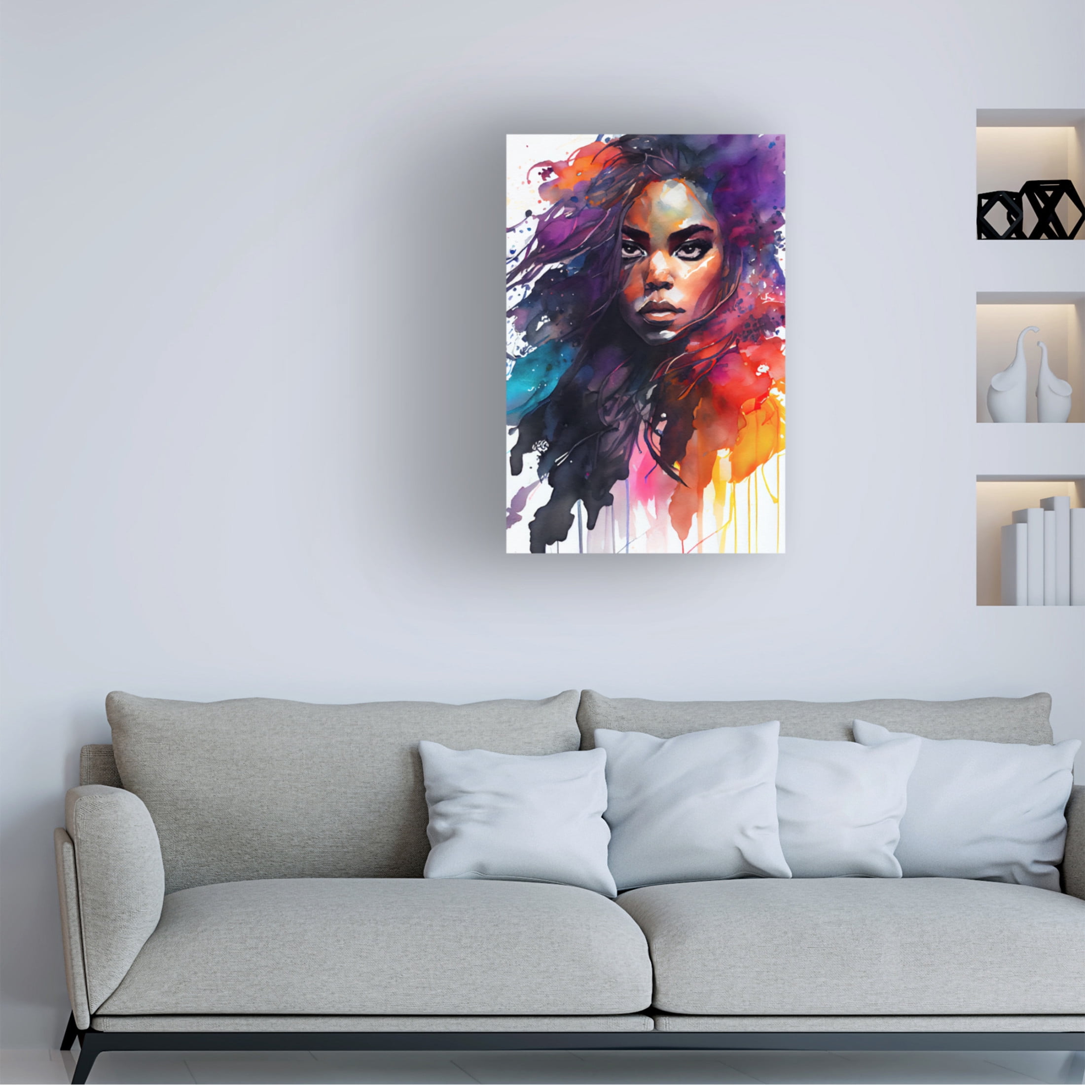 Canvas Wall Art - Sasha 'Rise I' Wall Art for Living Room, Bedroom, or Office Décor by Trademark Fine Art - 22 x 32 Inches