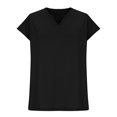 thumbnail image 6 of Tops for Women Trendy Summer V Neck Shirts Fashion Casual Cap Sleeve T-Shirt Solid Regular Fit Soft T Shirts 2026 Trendy, 6 of 7