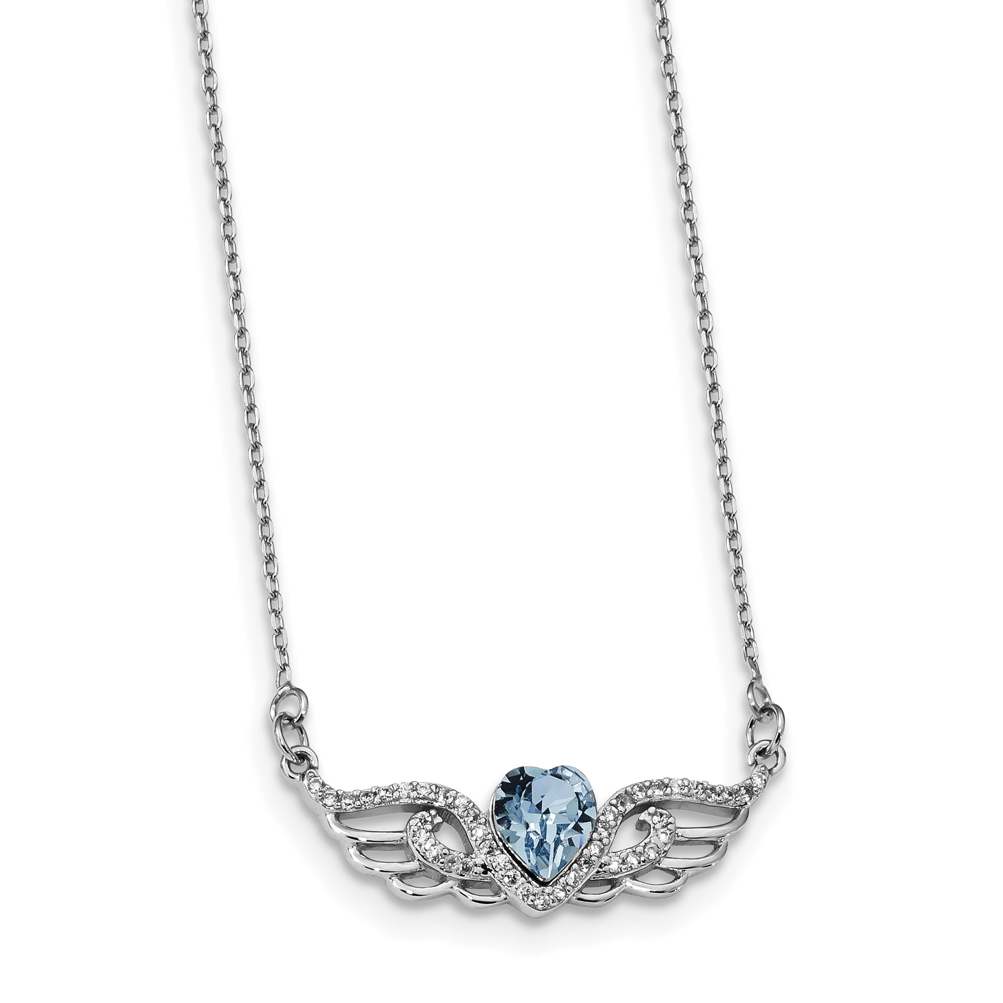 925 Sterling Silver 16 CZ Necklace with 2 extension Floral flower pendant necklace Clear CZ Accent