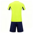 thumbnail image 6 of Zpanxa Boys Teal V-Neck Stripe Soccer Jersey and Navy Shorts Set 2 Piece Athletic Uniform Outfit, 6 of 6