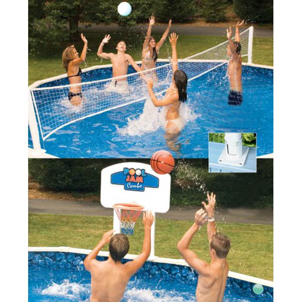 Swimline 30' Basketball and Volleyball Above Ground Combination Pool