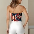 thumbnail image 5 of Stralyhd Patriotic Women Tube Top Summer Cute Crop Tank Workout Bandeau Backless Slim Fit Beach Stretchy T-Shirt for Casual Khaki XXL, 5 of 6