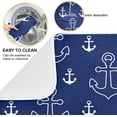 thumbnail image 2 of FREEAMG Dish Drying Mat Navy Blue Anchors Microfiber Kitchen Dish Mat Super Absorbent Dish Drainer Mat Fast Drying Heat-resistant Drying Mat for Kitchen Counter, 16"x18", 2 of 7