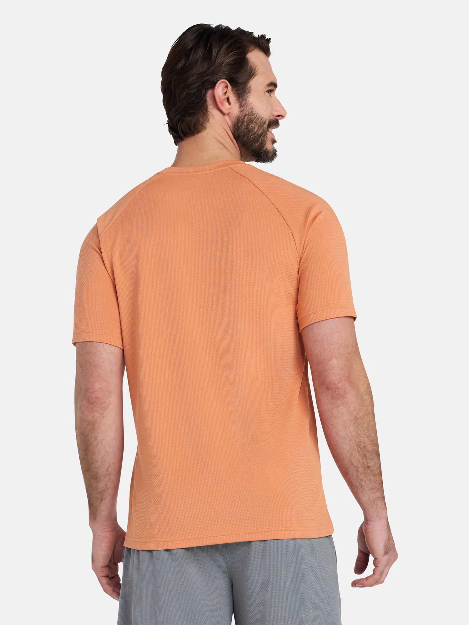 Athletic Works Men's and Big Men's DriWorks Mesh Tee with Short Sleeves, Sizes XS-5XL