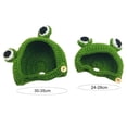 thumbnail image 6 of Pet Hat Hand-Knitted Cute 3D Frog Eye Decor Cat Hat Comfortable Warm Dog Headgear for Autumn Winter -Green,M, 6 of 8
