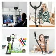 thumbnail image 6 of Neewer C Clamp Desk Mount for Dual Camera Mount Stand, 2 Pack 225° Tilt & 360° Swivel Telescopic 17.7"-24.8" Desktop Webcam Stand for DSLRs Overhead Photography Ring Light Phone Action Camera, 6 of 7