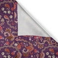 thumbnail image 6 of Ambesonne Floral Valance & Curtain, Garden Flora and Paisley, 55"x24", Purple and Dark Coral, 6 of 7