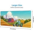 thumbnail image 5 of Large Mouse Pad XXL, Green Tractor Cartoon Farm Gaming Mouse Pad, Big Desk Mat with Stitched Edges Mousepad for Gaming Keyboard Computer Laptop Office, 31.5'''' X 12'''', 5 of 6