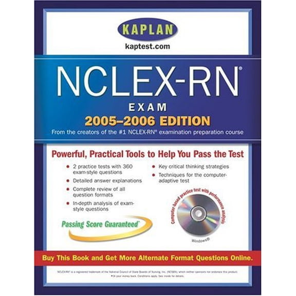 Pre-Owned Kaplan NCLEX-RN Exam 2005-2006 (Kaplan NCLEX-RN (W/CD)) Paperback