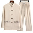 thumbnail image 2 of Men's underwear Dark Suit Buttons Suit Tuxedo Rentals Jacket And Pant Set for Men Men Fashion Dress Tie Set Big And Tall Suits Custom Jackets for 3 Button Mens Letter Printed Round Beige 2XL, 2 of 5
