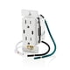 thumbnail image 2 of Leviton T5636-W - Cargador USB dual tipo C/C de 60 W (6 A) con toma de corriente 15 A, cargador USB, 2 of 14