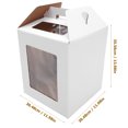 thumbnail image 2 of KALLORY White Cake Box with Clear Window, Tall Portable Cake Container for Storage, Transport, Bakery Packaging and Presentation, 2 of 6