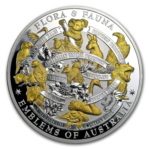 2017 Niue 5 oz Silver Flora & Fauna (Emblems of Australia)