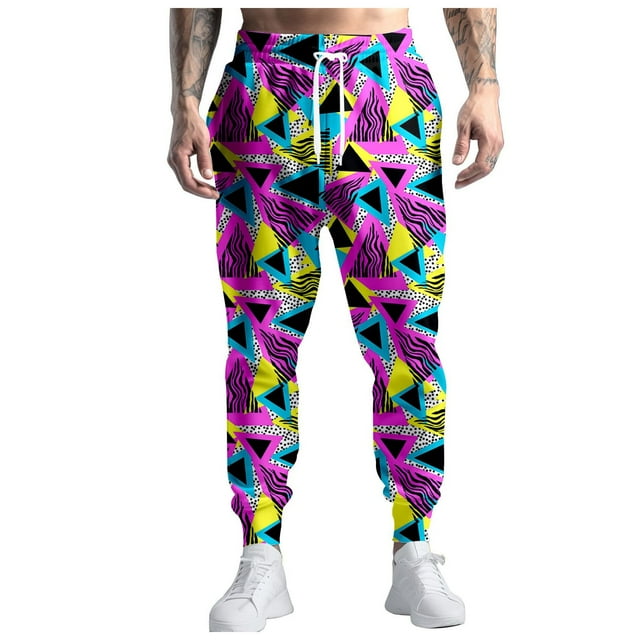 80S Costumes for Men Warm House Joggers Pants Casual Pants Mens Workout Pants with Pockets Running Pants with Drawstring Little Boy 90S Outfit for Men