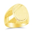 thumbnail image 1 of 14k Yellow Gold Men's Brushed Satin Finish Plate Ring , Size 10, 1 of 2