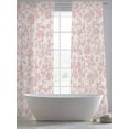 thumbnail image 5 of Farmhouse Pink Sheer Curtains 108 Inch Length 2 Panels Set for Living Room/Bedroom, Vintage Flower Leaf Botanical Plant Curtain Sheers Drapes Rod Pocket Curtains Window Treatment Set 52''x108''x2, 5 of 7
