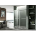 thumbnail image 4 of Kahn Series 45-48"W x 76"H Sliding Frameless Shower Door in Brushed Nickel with Tsunami Guard Tempered Glass, 4 of 5