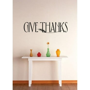 Wall Design Pieces Give Thanks Quote 16x40"