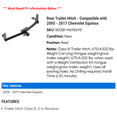 thumbnail image 2 of Rear Trailer Hitch - Compatible with 2005 - 2017 Chevy Equinox 2006 2007 2008 2009 2010 2011 2012 2013 2014 2015 2016, 2 of 4
