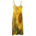 thumbnail image 5 of Sunflower Design Sleeveless Dress Woman Fashion Long Dresses Women's Summer Suit Dress 2025, 5 of 7
