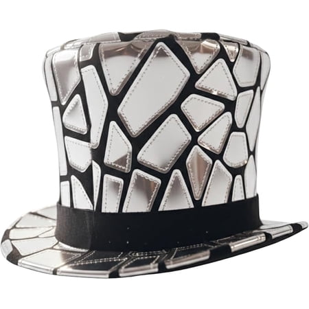 Dress Up America Mirror Mosaic Top Hat – Reflective Costume Top Hat, Classic Tall Hat for Parties, Stage, Cosplay & Themed Events (Adult and Teens)