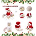 thumbnail image 2 of DolliBu Santa White Squirrel Monkey Stuffed Animal Plush Toy - Soft Plush Dress Up with Red Santa Claus Outfit, Cute Wildlife Christmas Gift - 12.5 Inch, 2 of 6