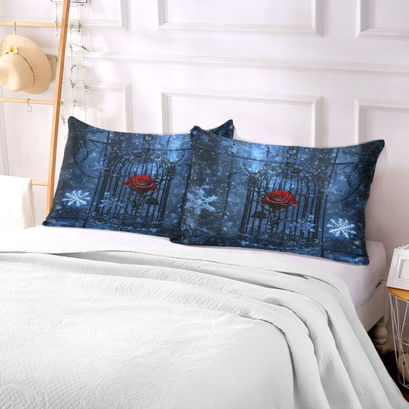 Pillow Case Plush Pillow Red Rose Case standard size/King size/Queen size Bed Pillow Pillowcases