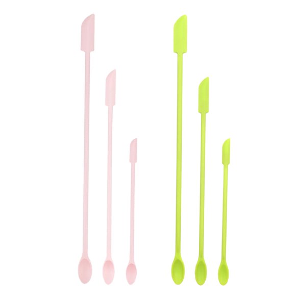 6pcs Makeup Spatula, Silicone Spatula Set Mini Small Spatula for food Bottle Beauty Spatula Tiny Lotion Jar Scraper
